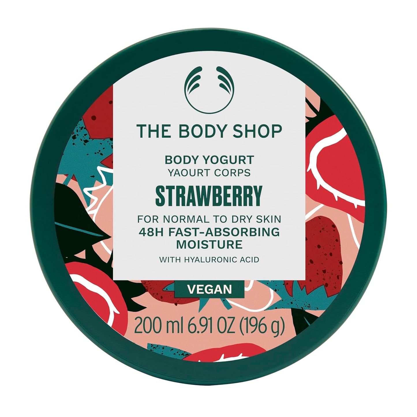 The Body Shop Strawberry Body Yogurt, 48hr Moisturizer, 100% Vegan, 6.91 Fl.Oz