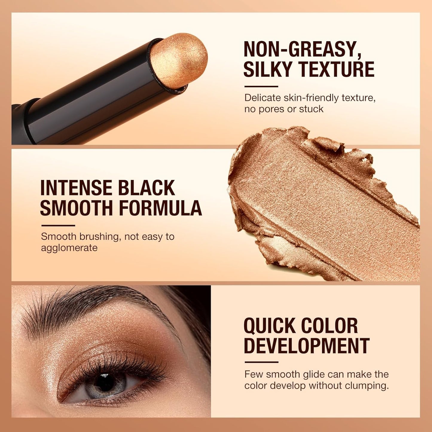 Jolilab Eyeshadow Stick Set, 8 Colors Matte Professional Bright-Colored Contouring and Highlight Eyeshadow Stick, Cream Waterproof Long Lasting High Pigmented Eye Shadow. (8, EYESHADOW B)