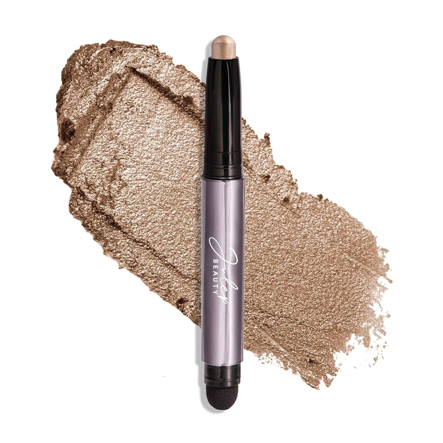 Julep Eyeshadow 101 Cream-to-Powder Waterproof Shadow Stick – Silver Moonlight Shimmer – Long-Lasting, Crease-Proof, Medium Golden-Beige Shimmer Eyeshadow with Built-in Smudger