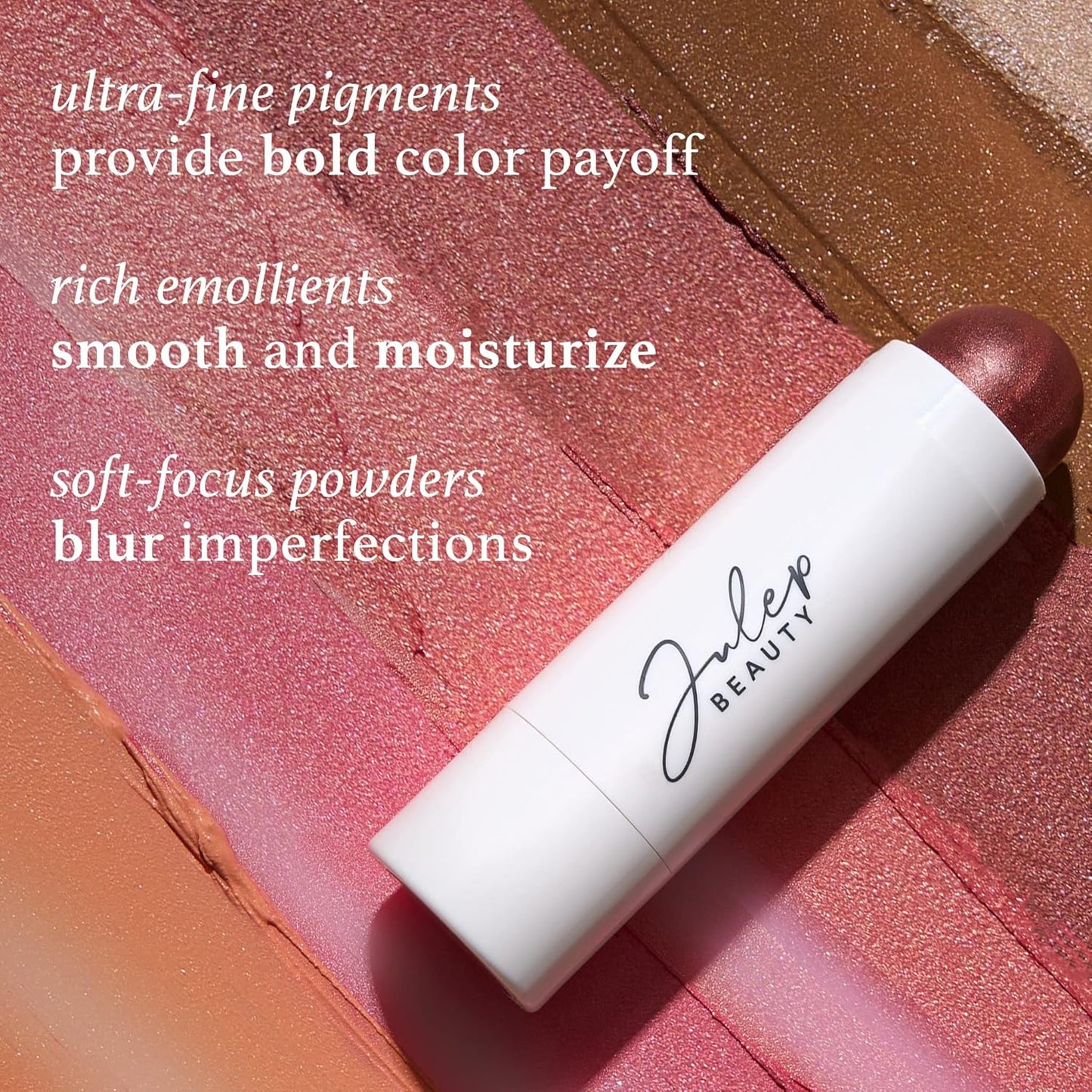 Julep Skip The Brush Cream to Powder Blush Stick - Rose Gold - Blendable and Buildable Color - 2-in-1 Blush and Lip Makeup Stick