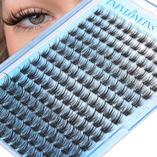 Wispy Lash Clusters Manga Cluster Eyelash Extensions DIY Individual Lashes Clusters with Spikes Natural Eyelash Clusters Fairy Cluster Lashes 168Pcs Eye Lash Clusters by TNFVLONEINS
